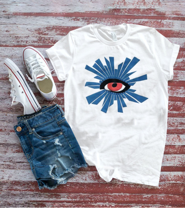 House Of Errors Eye Design With Radiant Blue And Red Iconic Elements T-Shirt
