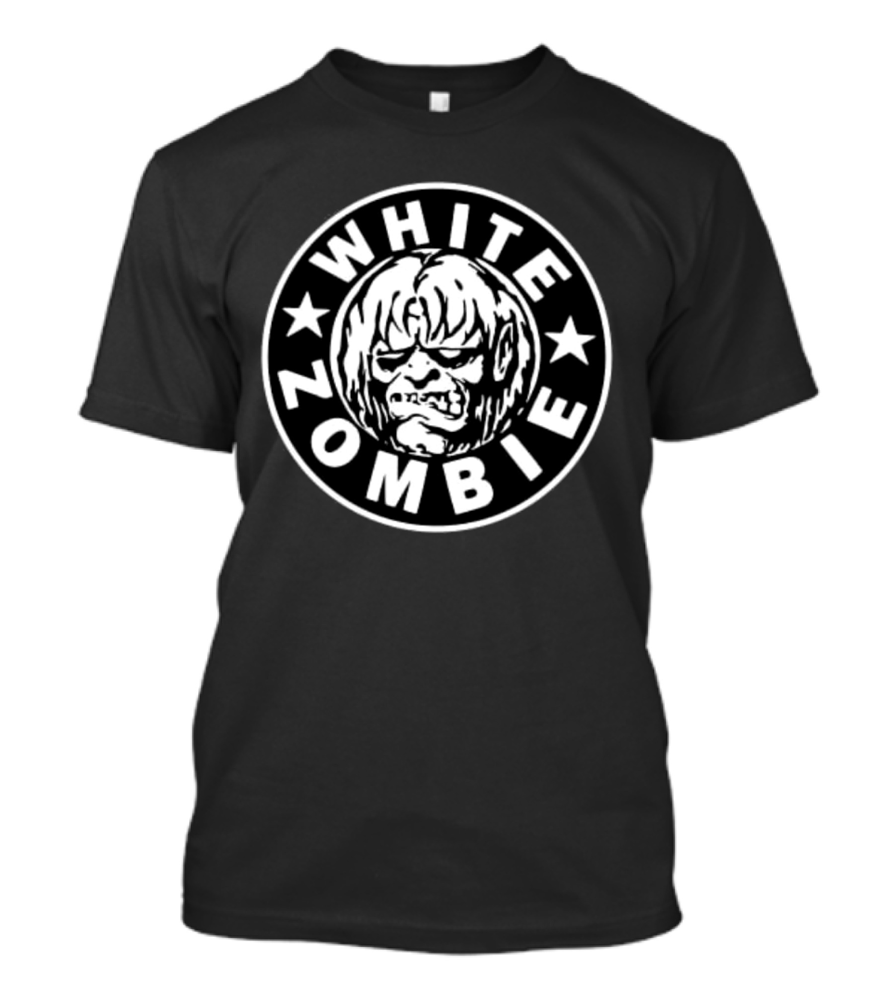 White Zombie Band Logo With Stars And Monster Face T-Shirt