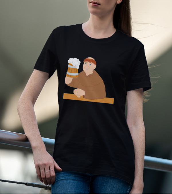 Socktoberfest Monk Raising Beer Mug T-Shirt