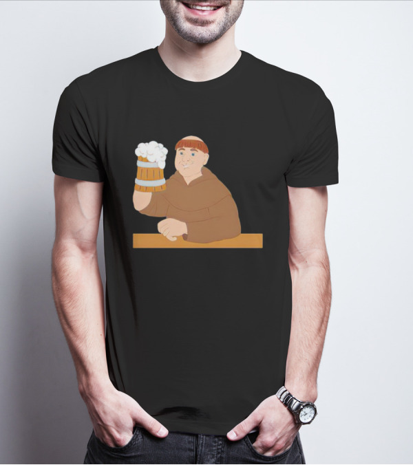 Socktoberfest Monk Raising Beer Mug T-Shirt