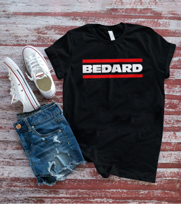 Trending Connor Bedard Name Bold Red Stripe T-Shirt