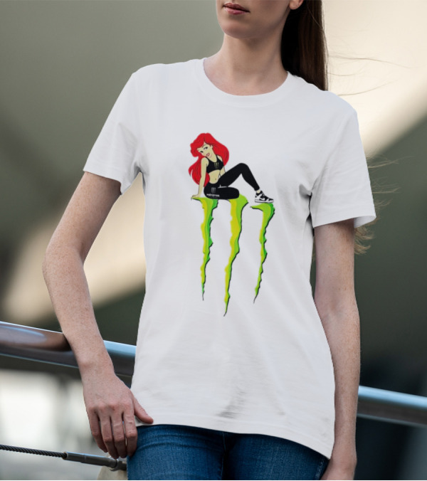 Ariel Monster Energy Logo Crossover T-Shirt