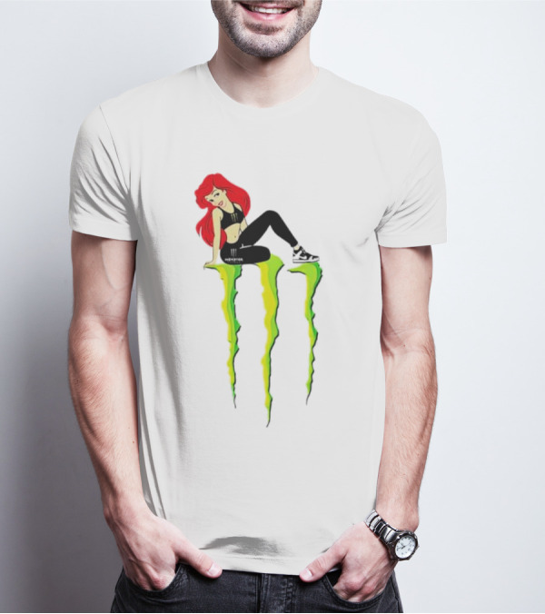 Ariel Monster Energy Logo Crossover T-Shirt