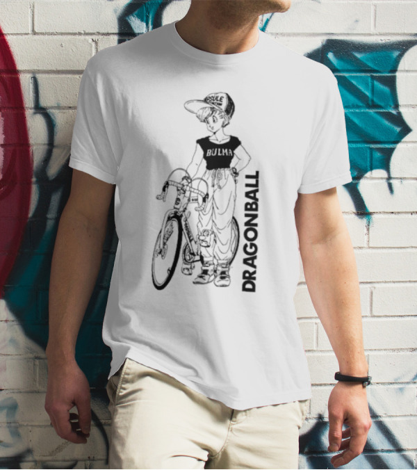DRAGON BALL BULMA WITH BIKE CAPSULE CORP HAT T-Shirt
