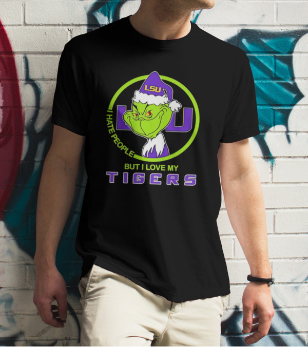Grinch I Hate People But I Love My LSU Tigers T-Shirt