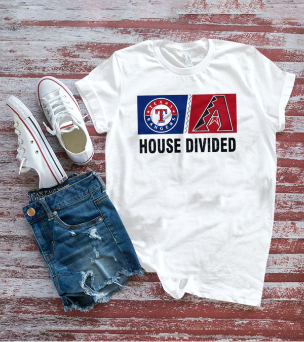 Texas Rangers Arizona Diamondbacks House Divided T-Shirt
