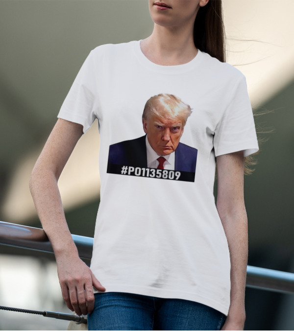 Donald Trump #P01135809 Surrender Mugshot T-Shirt