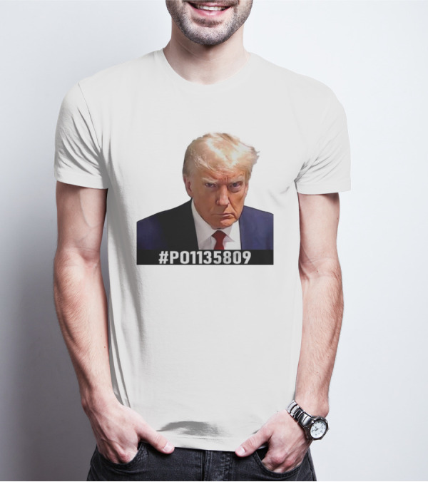 Donald Trump #P01135809 Surrender Mugshot T-Shirt