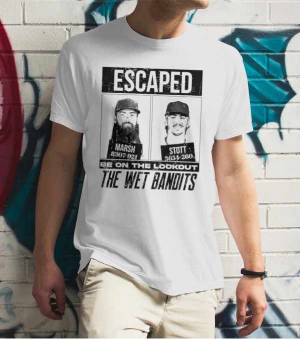 Escaped Be On The Lookout Wet Bandits Marsh Stott T-Shirt