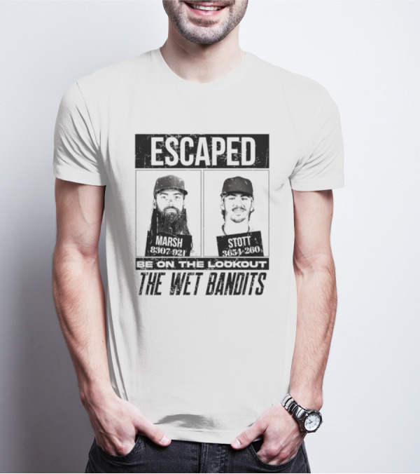 Escaped Be On The Lookout Wet Bandits Marsh Stott T-Shirt