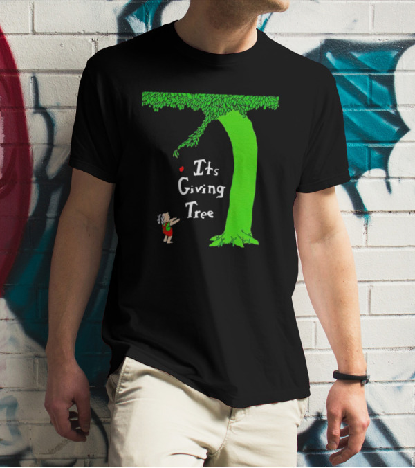Its Giving Tree With Child And Green Tree T-Shirt