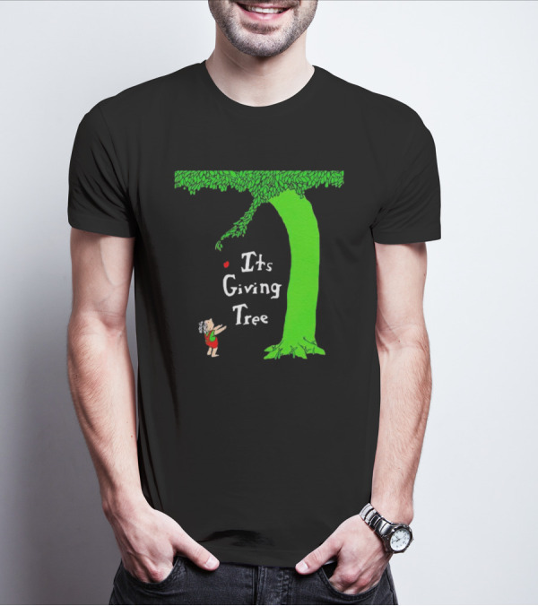 Its Giving Tree With Child And Green Tree T-Shirt