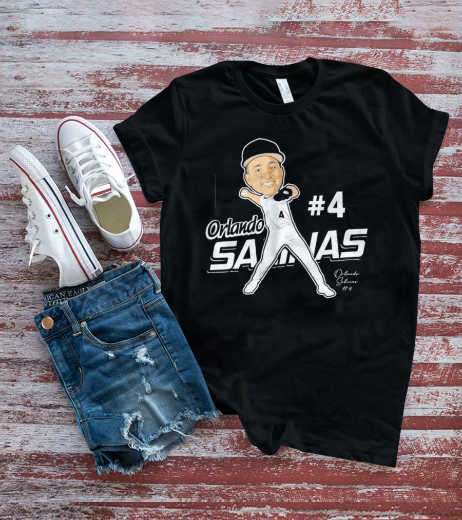 Orlando Salinas #4 Caricature Signature T-Shirt
