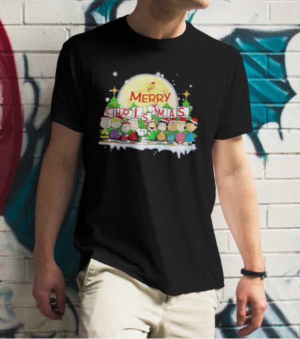 Peanuts Characters Merry Christmas T-Shirt