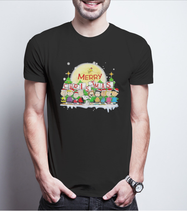 Peanuts Characters Merry Christmas T-Shirt