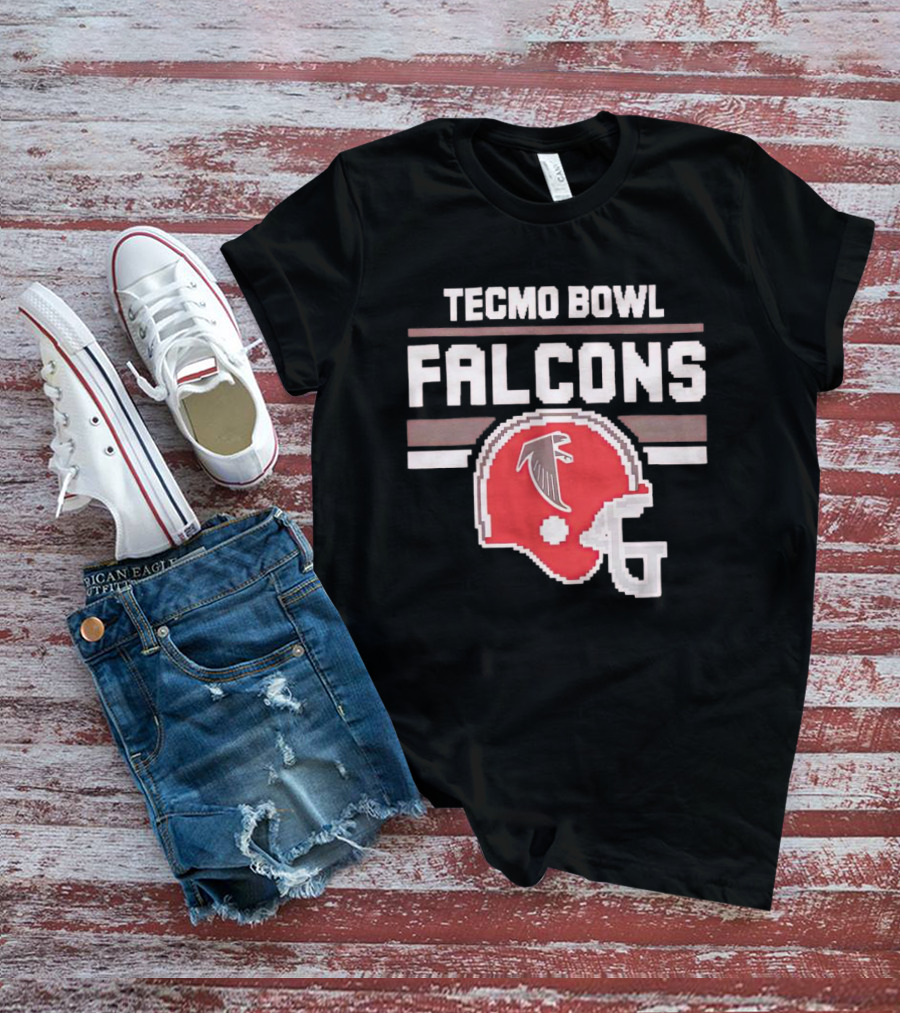 Tecmo Bowl Falcons Helmet Retro Atlanta Football T-Shirt