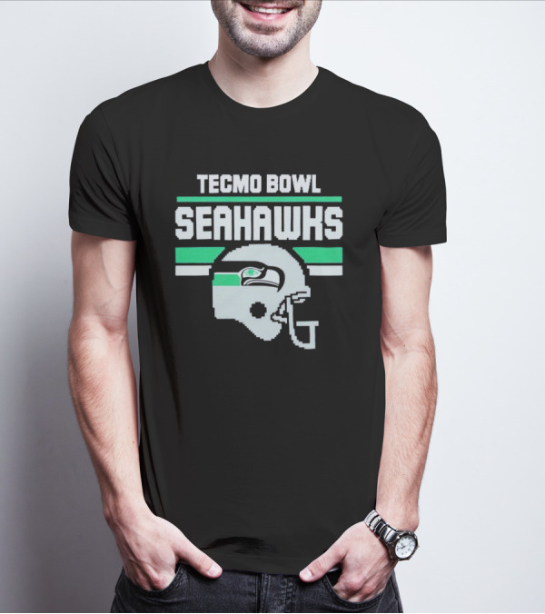 Tecmo Bowl Seattle Seahawks Helmet T-Shirt
