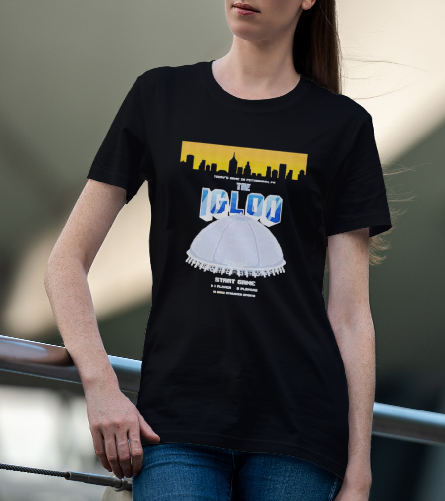 8-Bit Start Game Pittsburgh PA The Igloo Retro Skyline T-Shirt