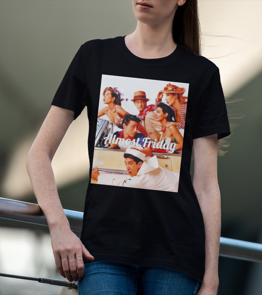 Almost Friday Friends Retro Beach Adventure T-Shirt