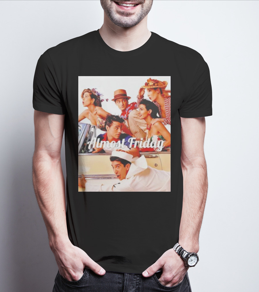 Almost Friday Friends Retro Beach Adventure T-Shirt