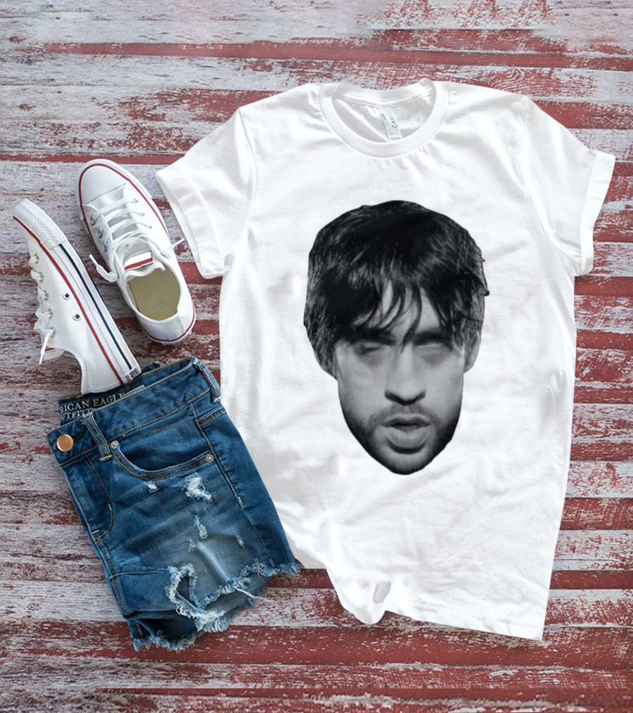 Bad Bunny Baticano Monochrome Face T-Shirt