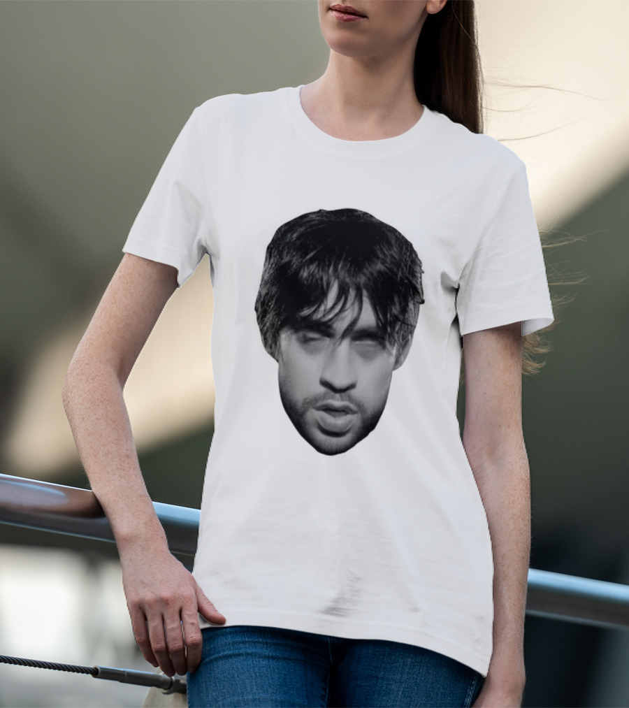 Bad Bunny Baticano Monochrome Face T-Shirt