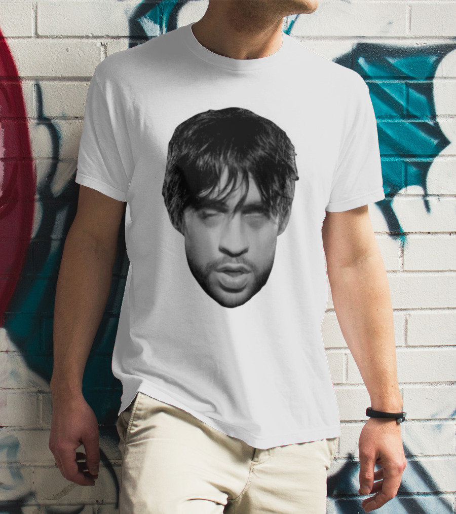Bad Bunny Baticano Monochrome Face T-Shirt