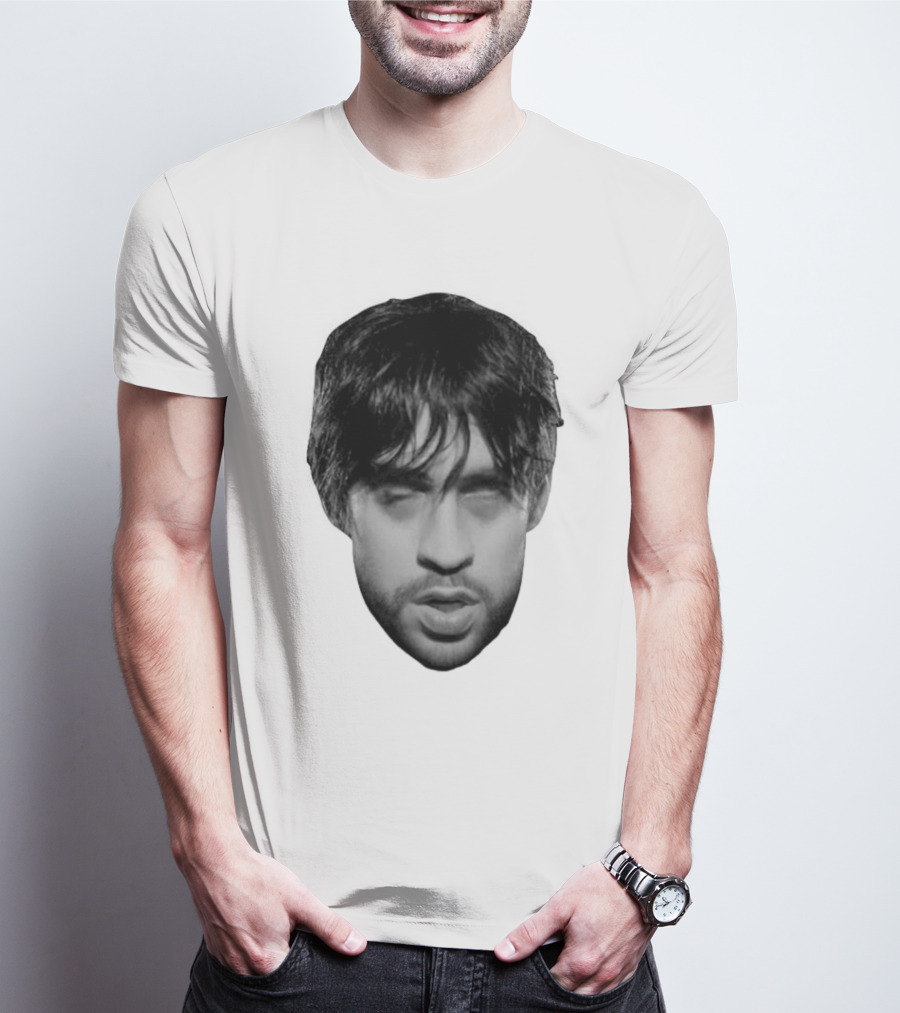 Bad Bunny Baticano Monochrome Face T-Shirt