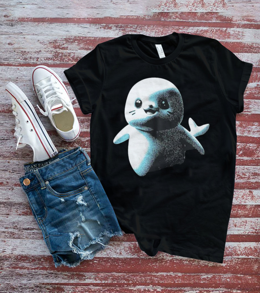 Distressed Spectre Sappy Seals Cute Sea Animal T-Shirt