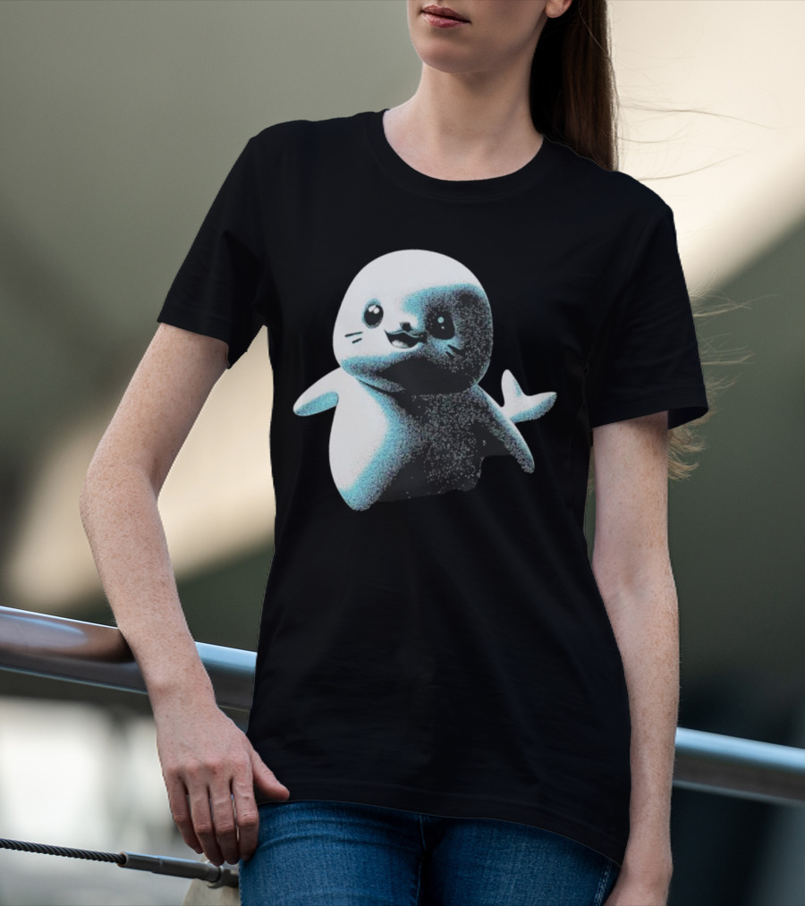Distressed Spectre Sappy Seals Cute Sea Animal T-Shirt