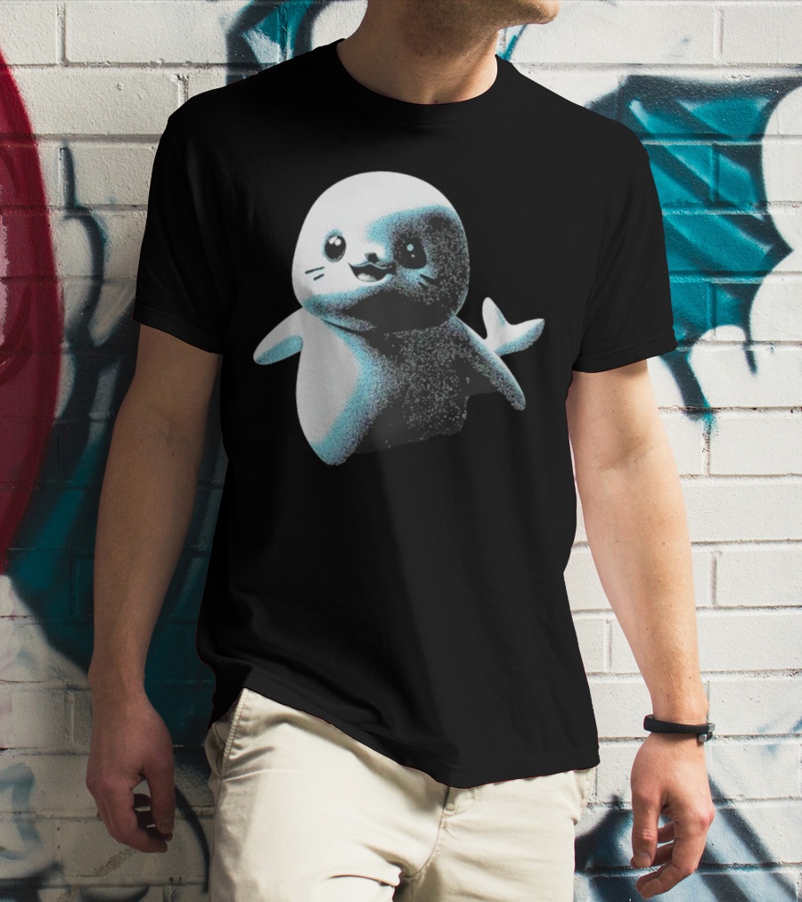 Distressed Spectre Sappy Seals Cute Sea Animal T-Shirt