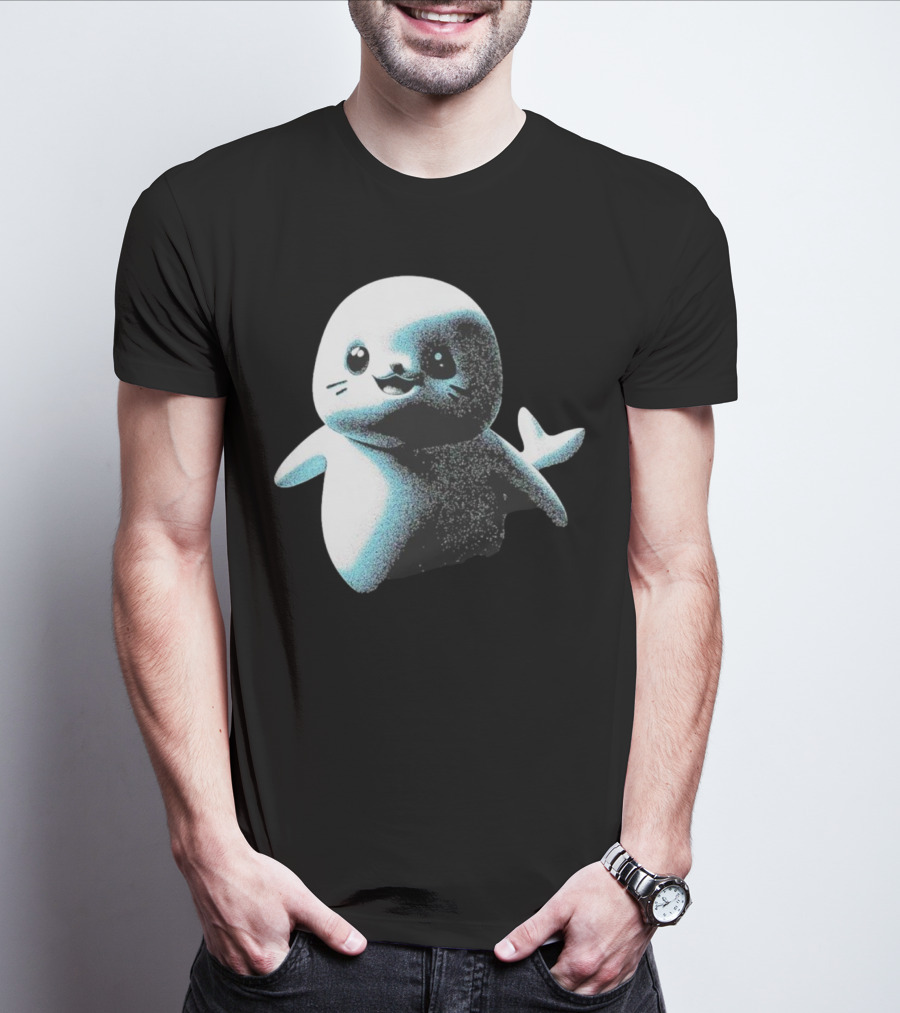 Distressed Spectre Sappy Seals Cute Sea Animal T-Shirt