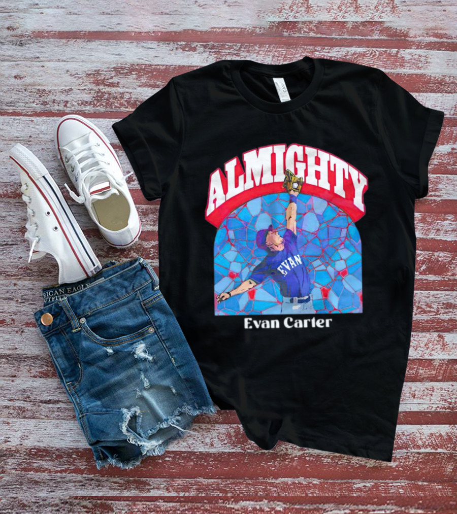 Evan Carter Almighty Baseball Texas T-Shirt