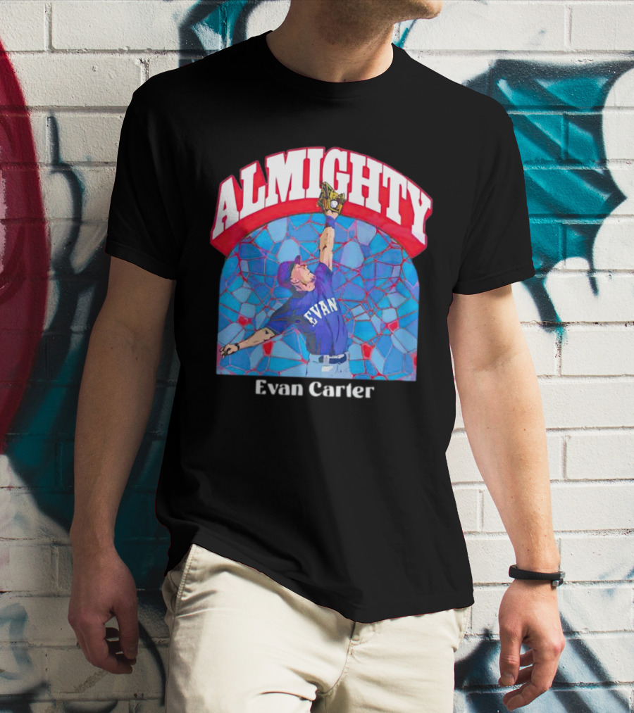 Evan Carter Almighty Baseball Texas T-Shirt