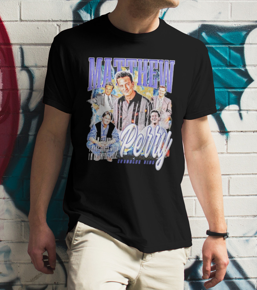 MATTHEW PERRY Chandler Bing I'm Unemployable T-Shirt