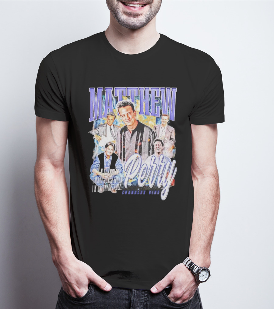 MATTHEW PERRY Chandler Bing I'm Unemployable T-Shirt