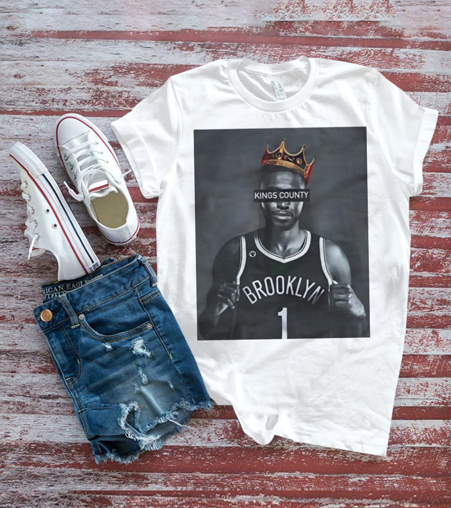Mikal Bridges Kings County Brooklyn Basketball Crown T-Shirt