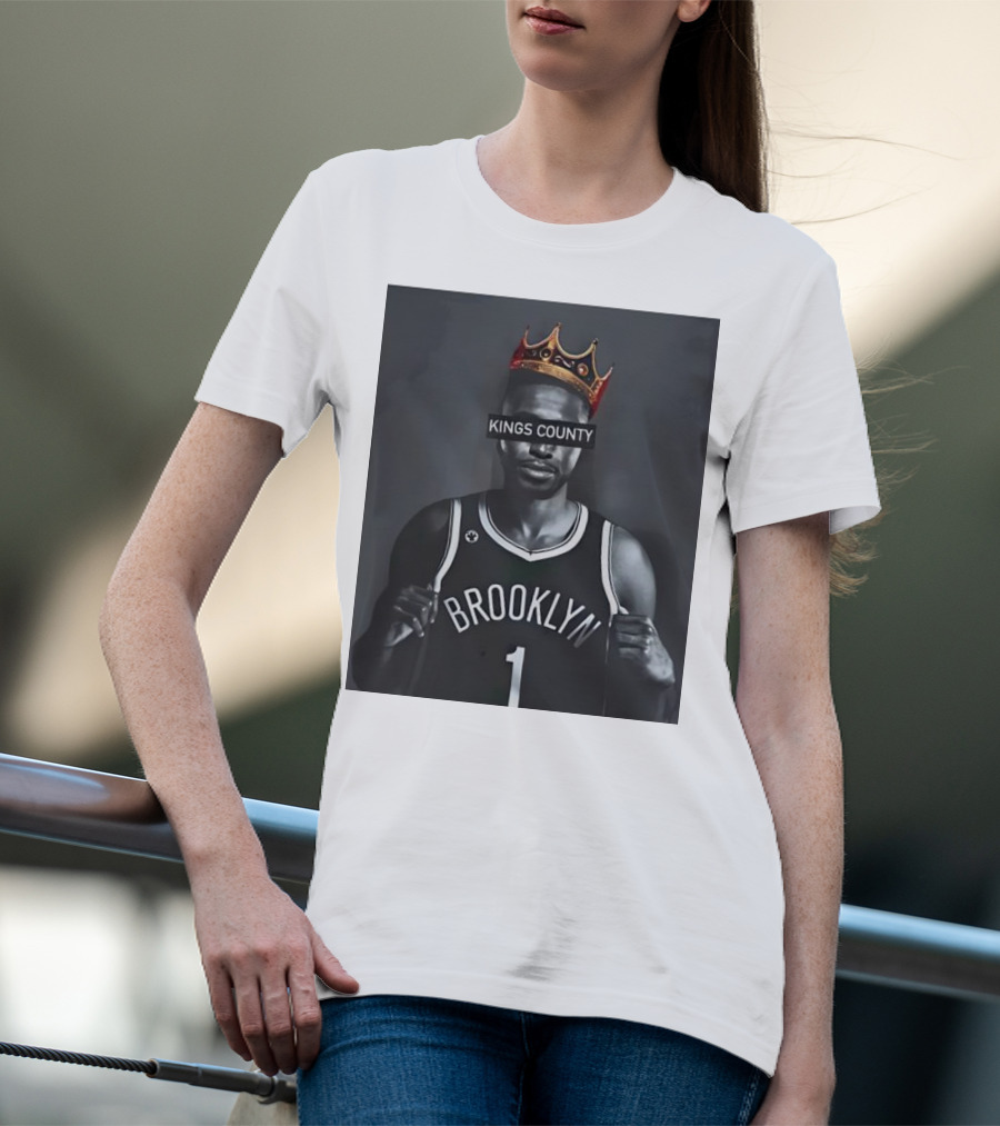 Mikal Bridges Kings County Brooklyn Basketball Crown T-Shirt