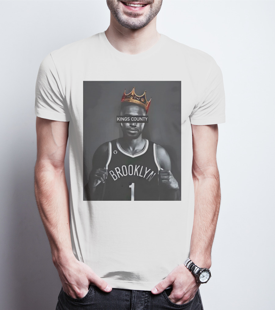 Mikal Bridges Kings County Brooklyn Basketball Crown T-Shirt