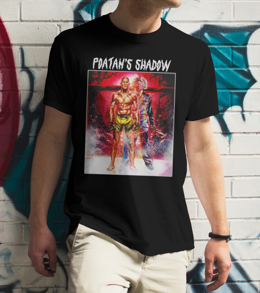 Poatan's Shadow Dual Persona Warrior In Fight Arena T-Shirt