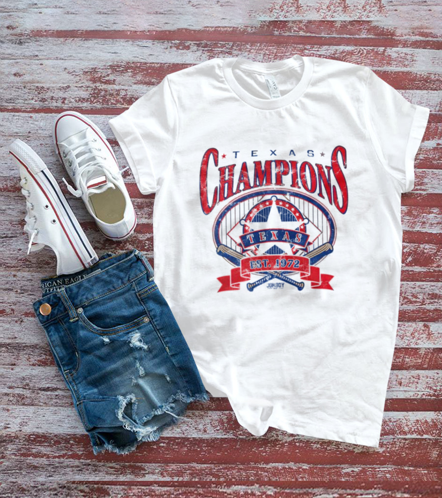 Texas Rangers Champions EST 1972 Long Time Comin’ T-Shirt