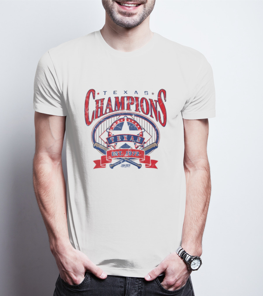 Texas Rangers Champions EST 1972 Long Time Comin’ T-Shirt