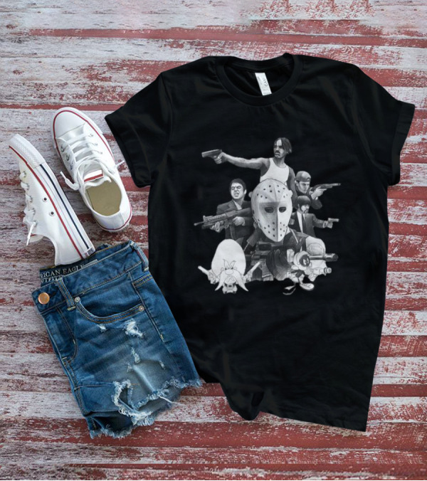 Trust Respect The Shooter Jason Mask Gangsters Anime Characters Gunmen T-Shirt