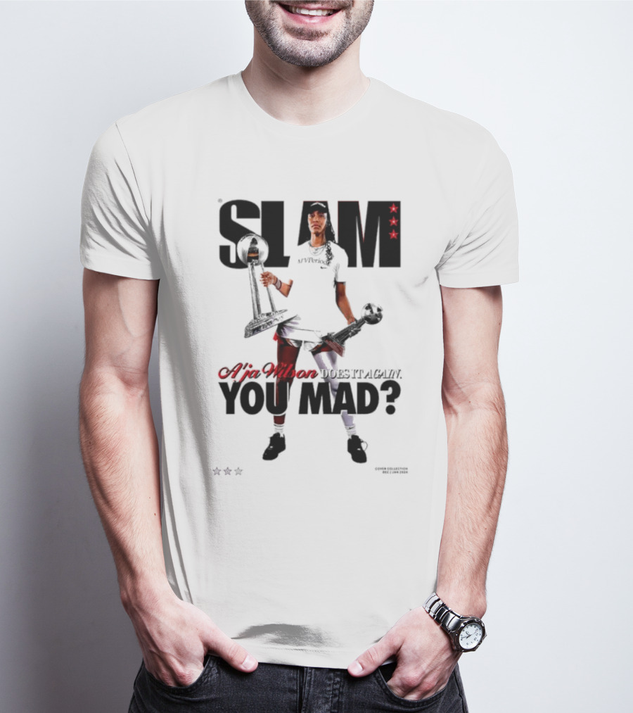 SLAM A'ja Wilson Does It Again You Mad? T-Shirt