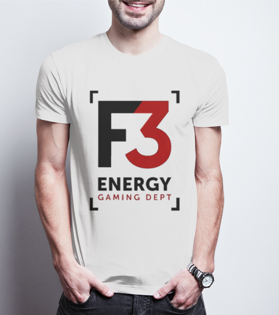 F3 Energy Gaming Dept Bold Red And Black T-Shirt