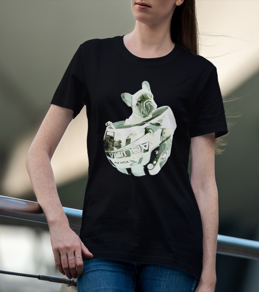 Franklin Beans Eversley French Bulldog Racing Helmet Acura Formula T-Shirt