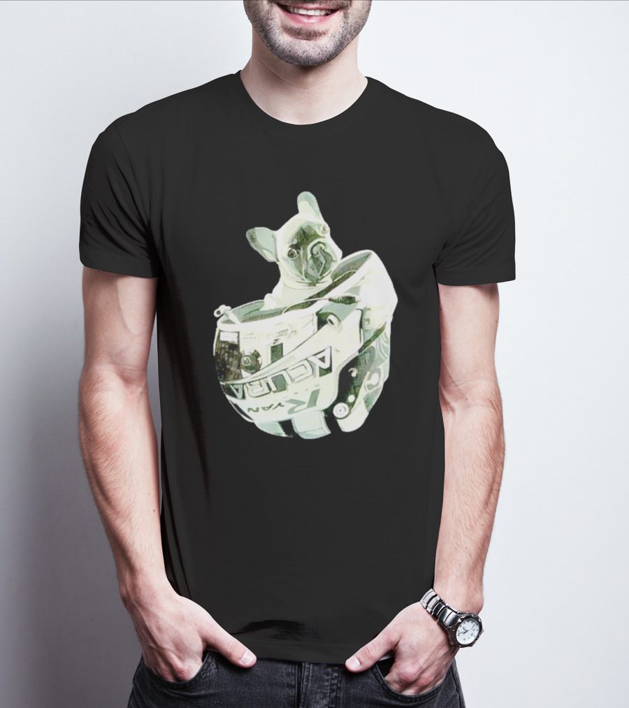 Franklin Beans Eversley French Bulldog Racing Helmet Acura Formula T-Shirt