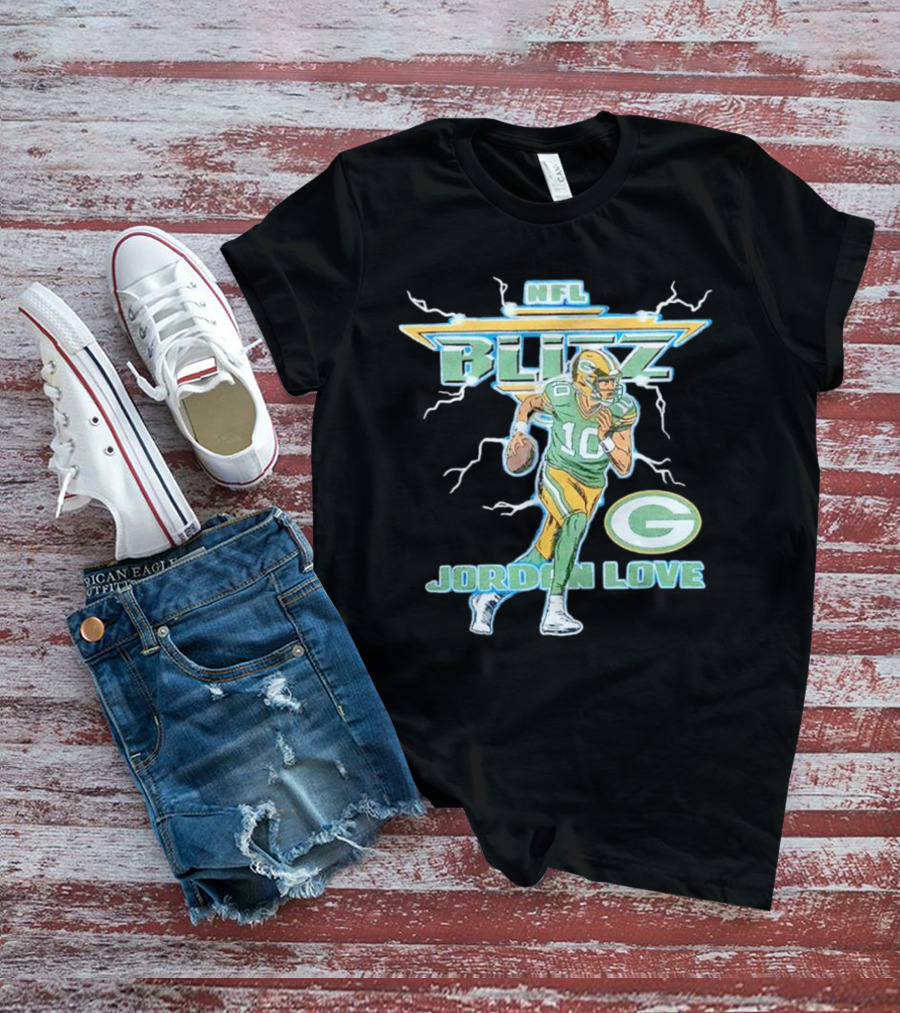 NFL Blitz Jordan Love Packers T-Shirt
