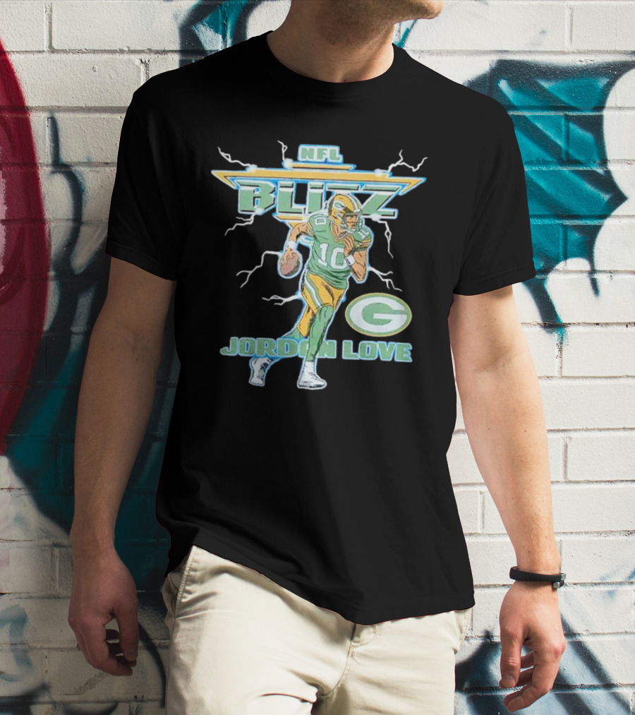 NFL Blitz Jordan Love Packers T-Shirt