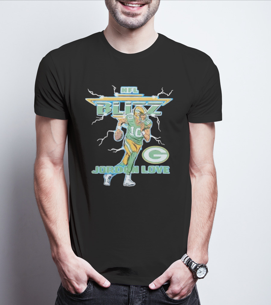 NFL Blitz Jordan Love Packers T-Shirt